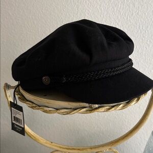 Brixton Black Fiddler Cap Hat Cotton - XS